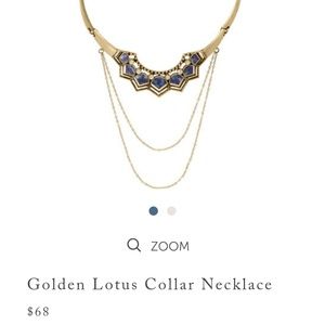 Golden lotus coat necklace chloe gold